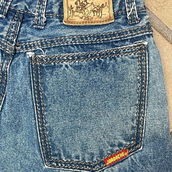 Vintage Jordache High Waist  Jeans 90s Mom Straight Braided Stitch Sz 26 Western - Picture 7 of 9
